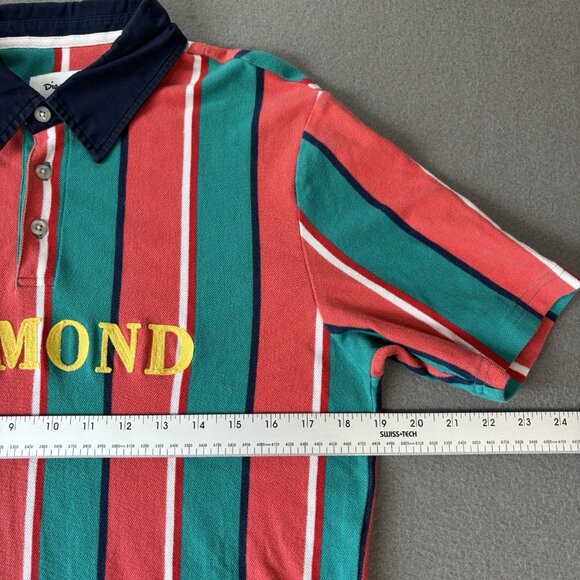 Diamond Supply Co Rugby Polo Shirt Embroidered Logo Mens M Skateboard Colourful - Picture 7 of 14